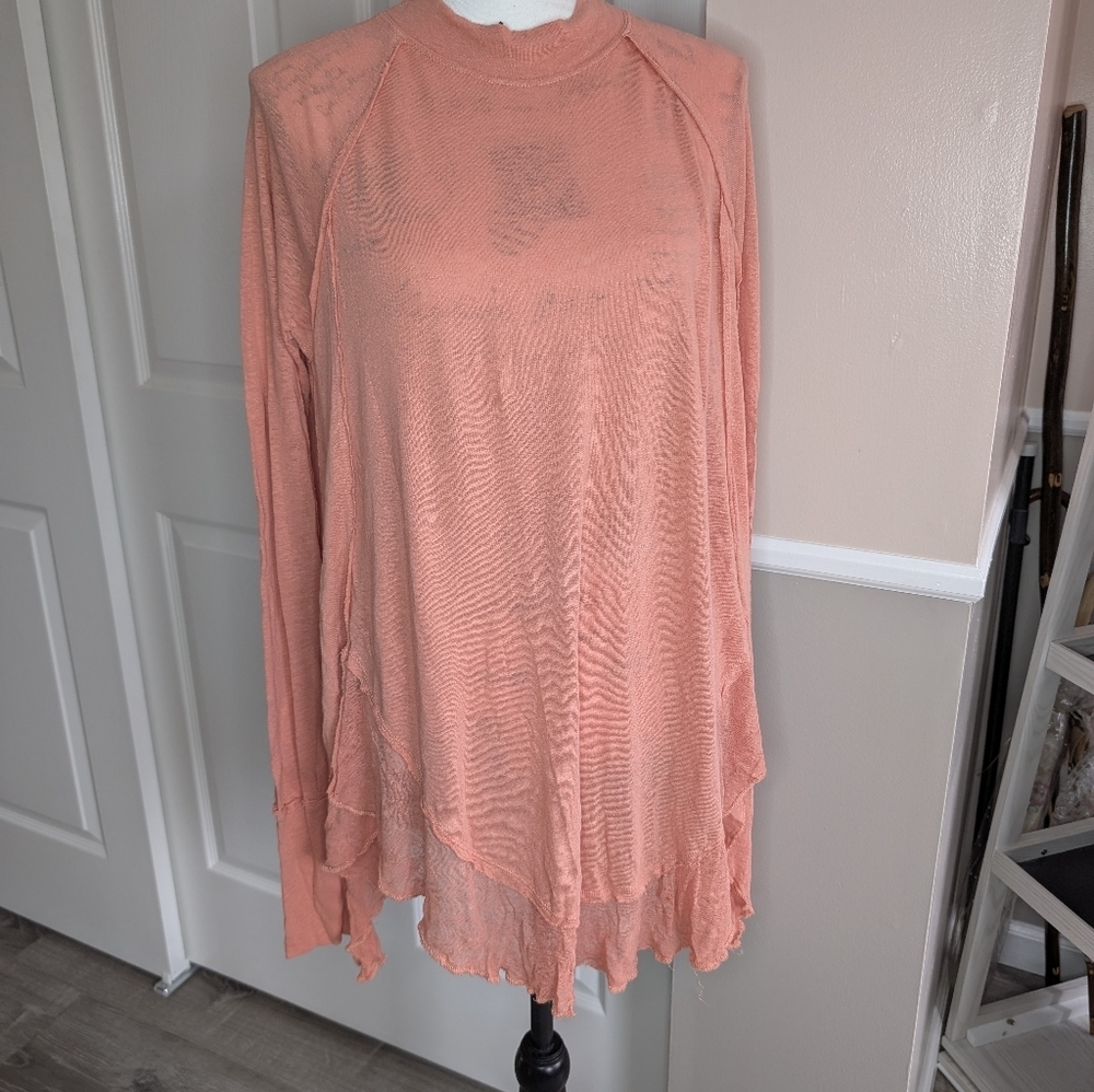 NWT Free People Coral Long Sleeve Lightweight Tunic
